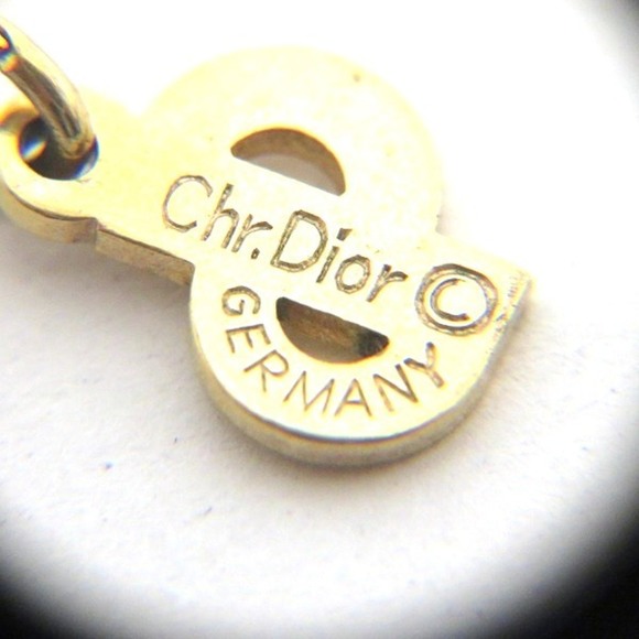 CHRISTIAN DIOR Logo Gold Brand Accessory Necklace Ladies - Picture 5 of 9